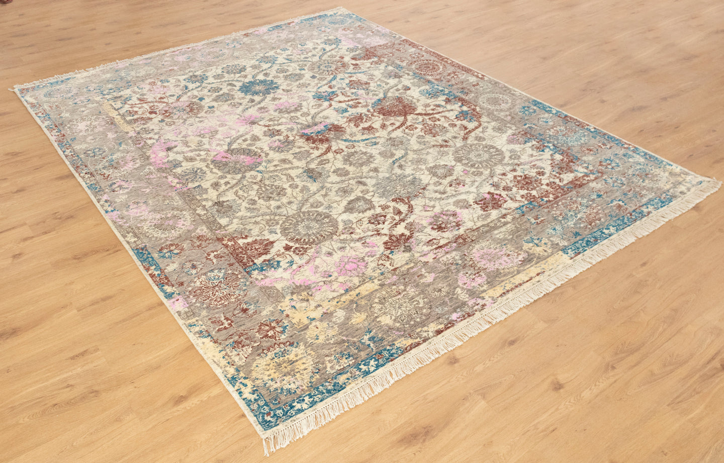8x10 Colorful Turkish Persian Classic Hand knotted Transitional Rug | Shritija Rugs | Best Carpet Living Room